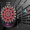 imageWINMAX Electronic Dart Board Soft Tip Dartboard Set LED Displays 3 Languages with 12 Darts 100 Tips Power AdapterREDBLACK WITH LIGHTS