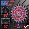 imageWINMAX Electronic Dart Board Soft Tip Dartboard Set LED Displays 3 Languages with 12 Darts 100 Tips Power AdapterREDBLUE