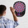 imageWINMAX Electronic Dart Board Soft Tip Dartboard Set LED Displays 3 Languages with 12 Darts 100 Tips Power AdapterREDBLUE