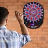 imageWINMAX Electronic Dart Board Soft Tip Dartboard Set LED Displays 3 Languages with 12 Darts 100 Tips Power AdapterREDBLUE WITH LIGHTS