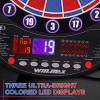 imageWINMAX Electronic Dart Board Soft Tip Dartboard Set LED Displays 3 Languages with 12 Darts 100 Tips Power AdapterREDBLUE WITH LIGHTS