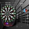 imageWINMAX Electronic Dart Board Soft Tip Dartboard Set LED Displays 3 Languges with 12 Darts 100 Tips Power Adapter Classic