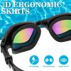 imageWINMAX Polarized Swimming Goggles Swim Pool Goggles Anti Fog Anti UV No Leakage Clear Vision for Men Women Adults TeenagersAll BlackPink Polarized Mirrored Lens