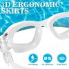 imageWINMAX Polarized Swimming Goggles Swim Pool Goggles Anti Fog Anti UV No Leakage Clear Vision for Men Women Adults TeenagersAll TransparentNonpolarized Clear Lens