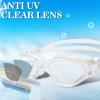imageWINMAX Polarized Swimming Goggles Swim Pool Goggles Anti Fog Anti UV No Leakage Clear Vision for Men Women Adults TeenagersAll TransparentNonpolarized Clear Lens