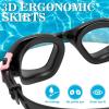 imageWINMAX Polarized Swimming Goggles Swim Pool Goggles Anti Fog Anti UV No Leakage Clear Vision for Men Women Adults TeenagersBlackpinkNonpolarized Clear Lens