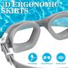 imageWINMAX Polarized Swimming Goggles Swim Pool Goggles Anti Fog Anti UV No Leakage Clear Vision for Men Women Adults TeenagersGraywhiteNonpolarized Clear Lens