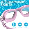 imageWINMAX Polarized Swimming Goggles Swim Pool Goggles Anti Fog Anti UV No Leakage Clear Vision for Men Women Adults TeenagersPastel VioletwhiteNonpolarized Clear Lens