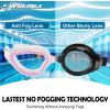 imageWINMAX Polarized Swimming Goggles Swim Pool Goggles Anti Fog Anti UV No Leakage Clear Vision for Men Women Adults TeenagersPurpleNonpolarized Clear Lens