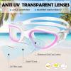 imageWINMAX Polarized Swimming Goggles Swim Pool Goggles Anti Fog Anti UV No Leakage Clear Vision for Men Women Adults TeenagersPurpleNonpolarized Clear Lens