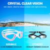 imageWINMAX Polarized Swimming Goggles Swim Pool Goggles Anti Fog Anti UV No Leakage Clear Vision for Men Women Adults TeenagersPurpleNonpolarized Clear Lens
