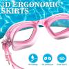 imageWINMAX Polarized Swimming Goggles Swim Pool Goggles Anti Fog Anti UV No Leakage Clear Vision for Men Women Adults TeenagersTransparent PinkwhitePolarized MirrorPink Lens