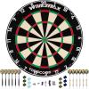 imageWINMAX Dart Board  Bristle Steel Tip Dartboard Dart Boards for Adults Bristle Steel Tip Dartboard Set with 12 Darts Metal TipTOP