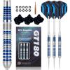 imageWINMAX Darts Metal Tip Set  90 Tungsten Steel Tip Darts Set Professional 202223242628 Grams Pro Dart Set with Extra 3 FlightsSteel Darts Blue