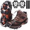 imageWINMAX Crampons for Shoes Traction Cleats Ice Snow Grips with 19 Stainless Steel Spikes Shoe Talons Anti  Slip Boots Spikes for Walking Jogging Climbing and HikingBlack