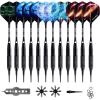 imageWINMAX Darts Plastic Tip  Soft Tip Darts Set  12 Pcs 18 Gram with 100 Extra Dart Tips 12 Flights Flight Protectors and Wrench for Electronic Dart Boardblack