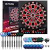 imageWINMAX Electronic Dart Board LED Display Automatic Scoring Dartboard Sets for Adults with 12 Darts 100 Soft Tips Dart Board Electronic Scoreboard Power Adapter Outdoor up to 8 Playersdartboard with light