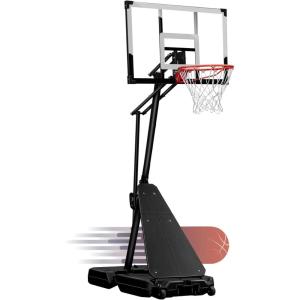 imageWINMAX Basketball Hoop Outdoor with Shatterproof Backboard and Larger Base Portable Basketball Hoop Goal System YouthAdults in BackyardDrivewayPoolside44 Backboard Deep Black