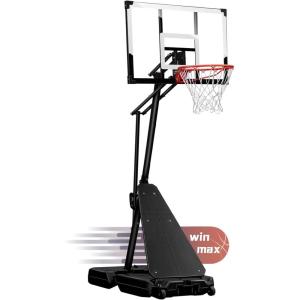 imageWINMAX Basketball Hoop Outdoor with Shatterproof Backboard and Larger Base Portable Basketball Hoop Goal System YouthAdults in BackyardDrivewayPoolside44 Backboard White